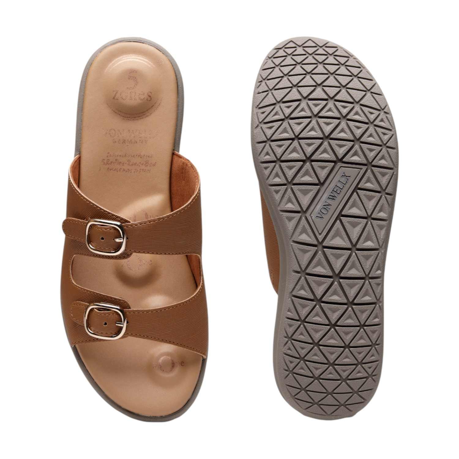 Azure Dream Women Double-Buckle Comfort Slides