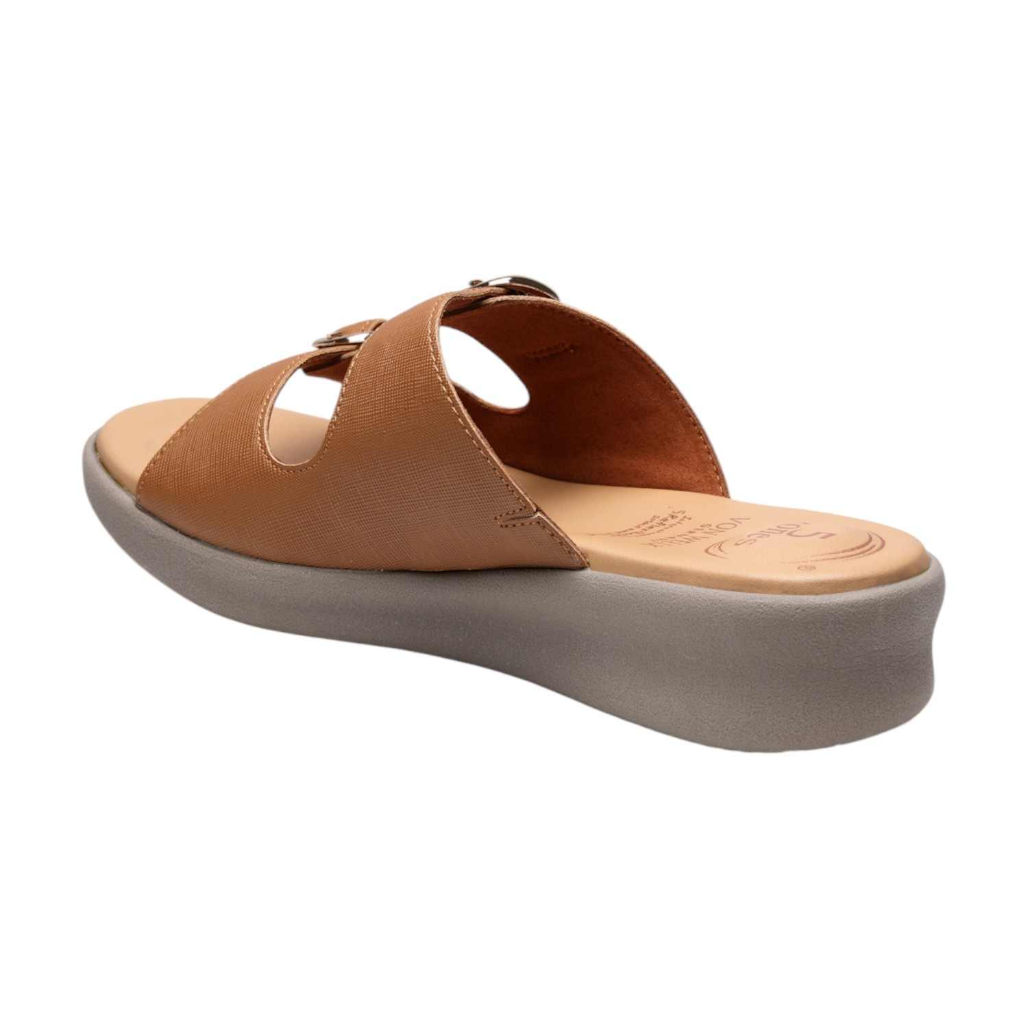 Azure Dream Women Double-Buckle Comfort Slides