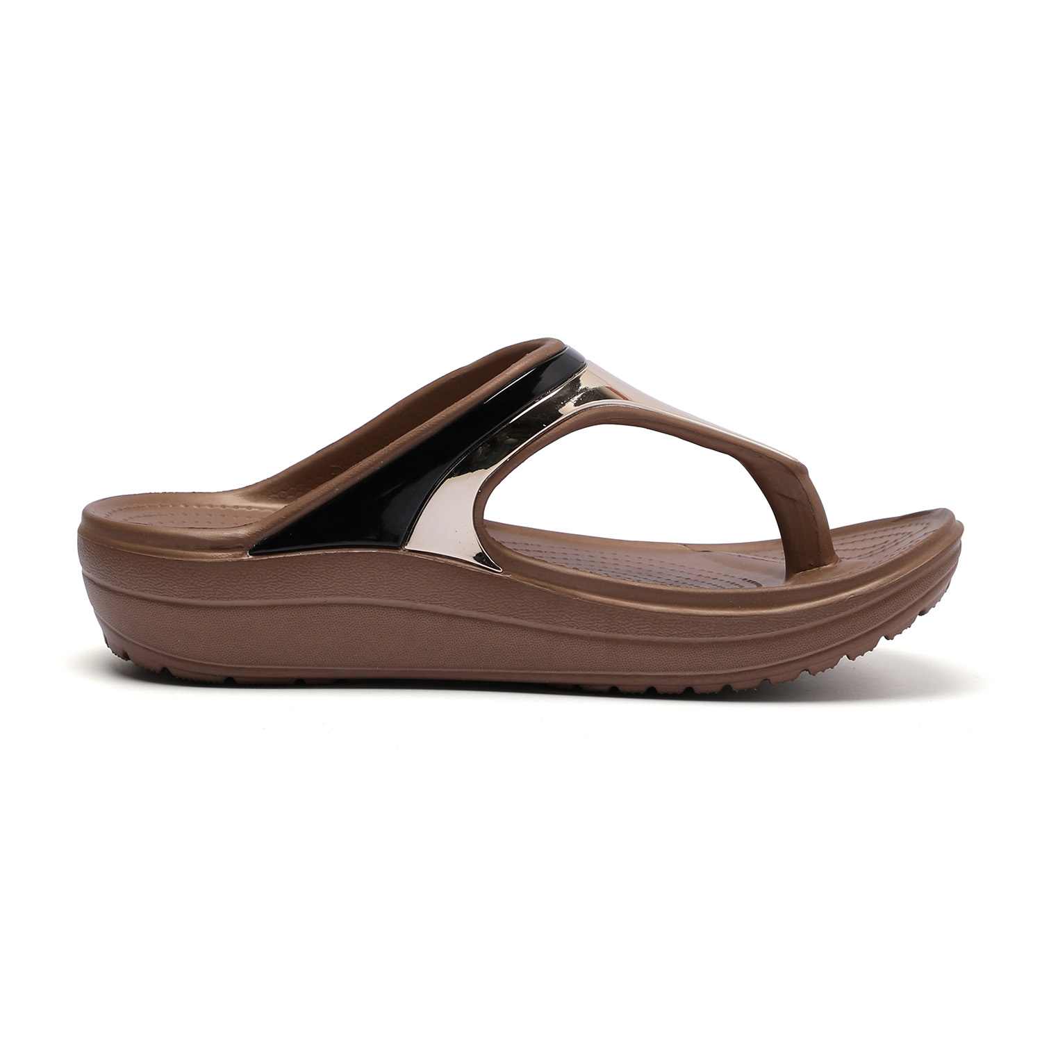 Casual Bronze Flip Flops for Women