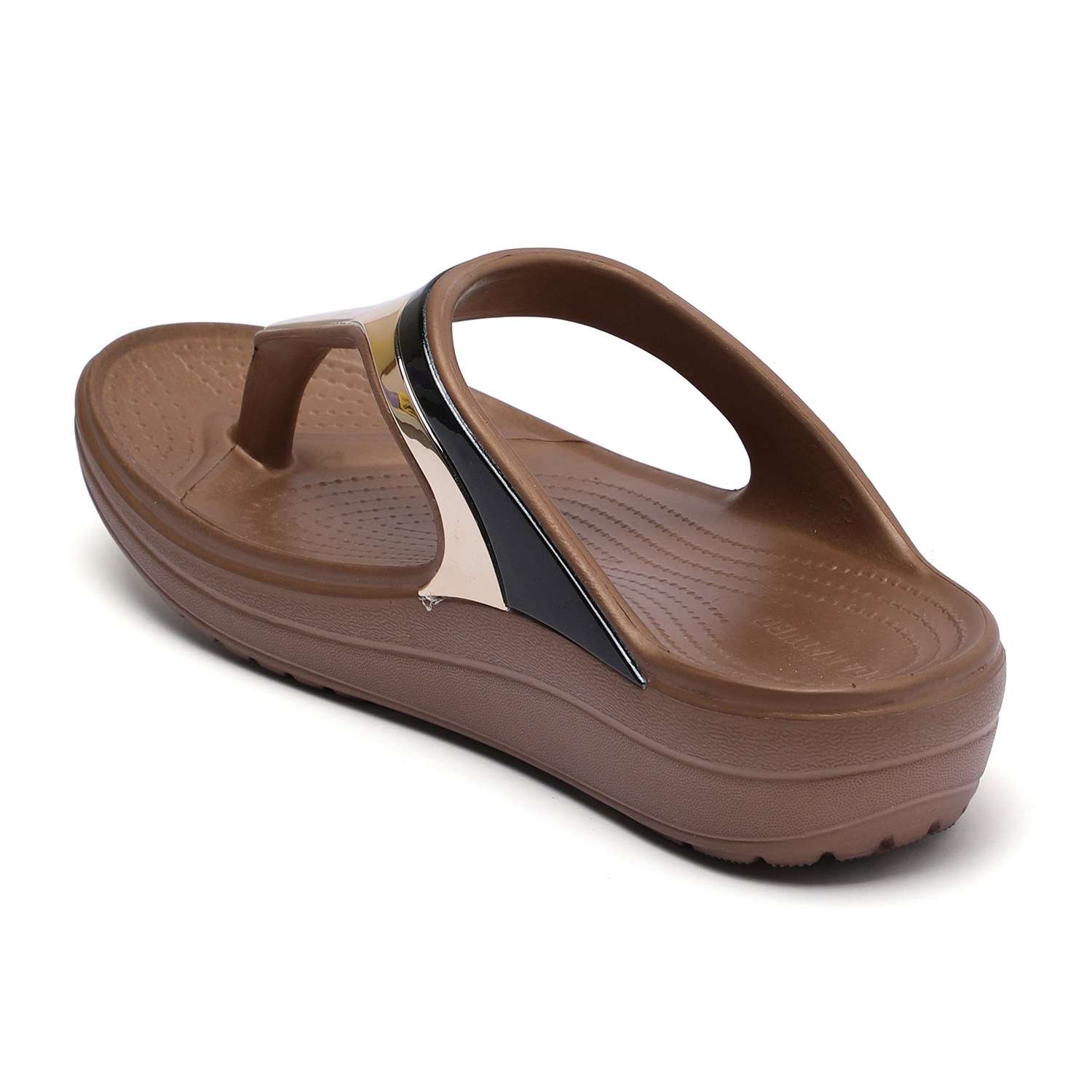 Casual Bronze Flip Flops for Women