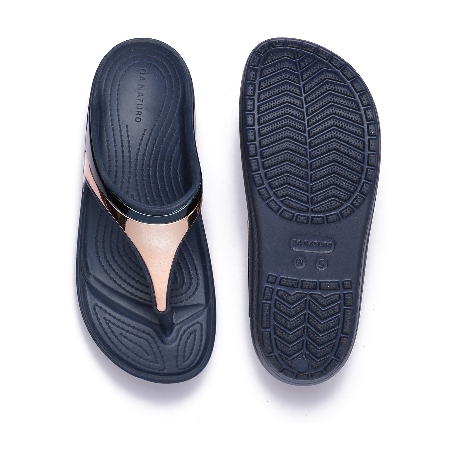 Casual Navy Flip Flops for Women