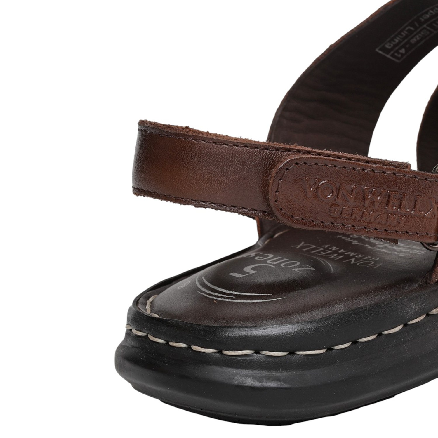 Men Brown Leather Open-Toe Gladiator Sandals