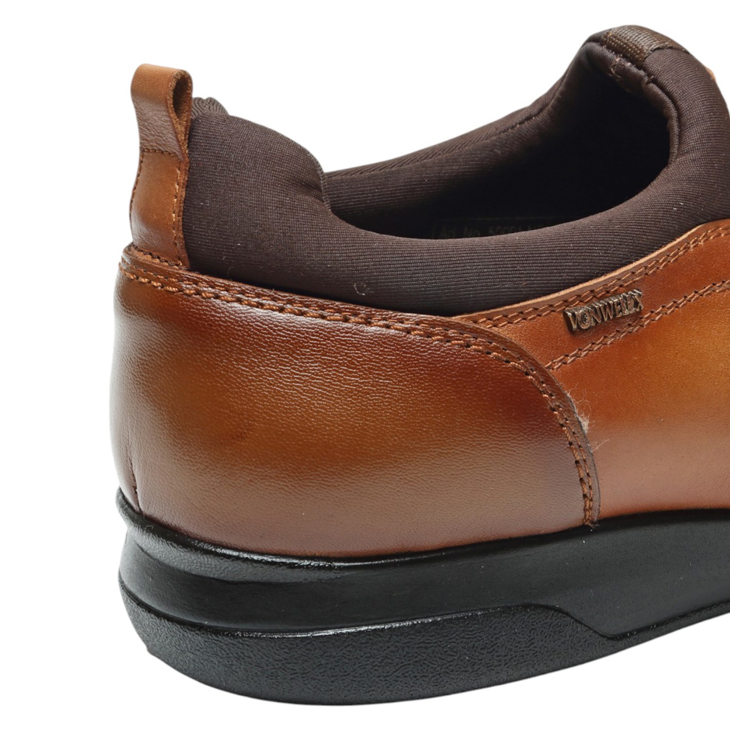 Executive Comfort Men Tan Leather Diabetes Reflex-Zone Slip-Ons