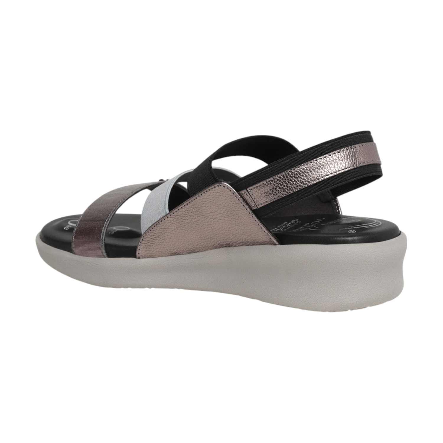 Women Multi-Tone Black Elastic Strap Comfort Sandals