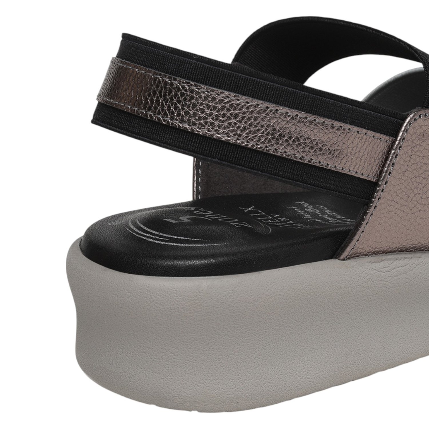 Women Multi-Tone Black Elastic Strap Comfort Sandals