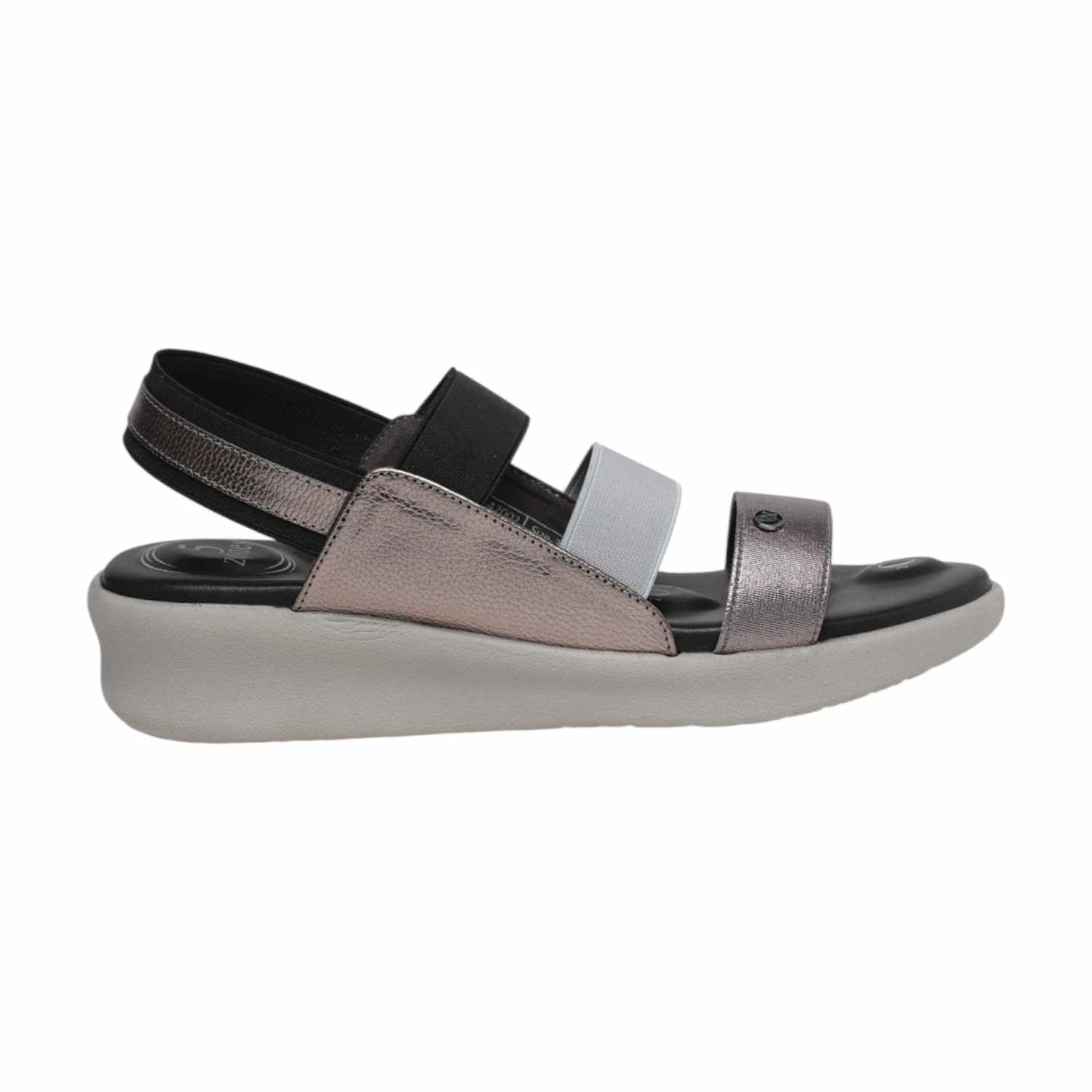 Women Multi-Tone Black Elastic Strap Comfort Sandals