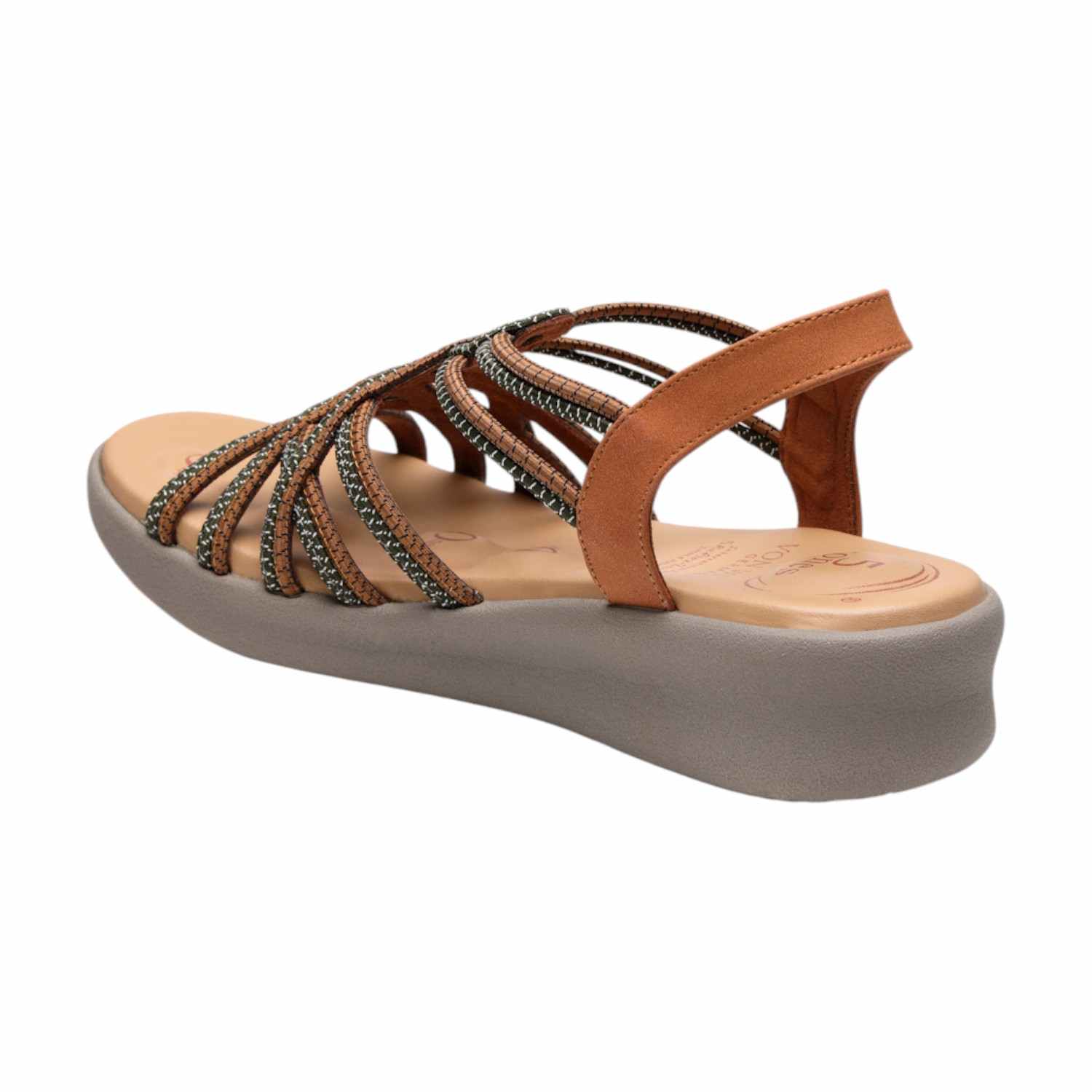 Earthy Elegance Women Woven Strap Slingback Sandals