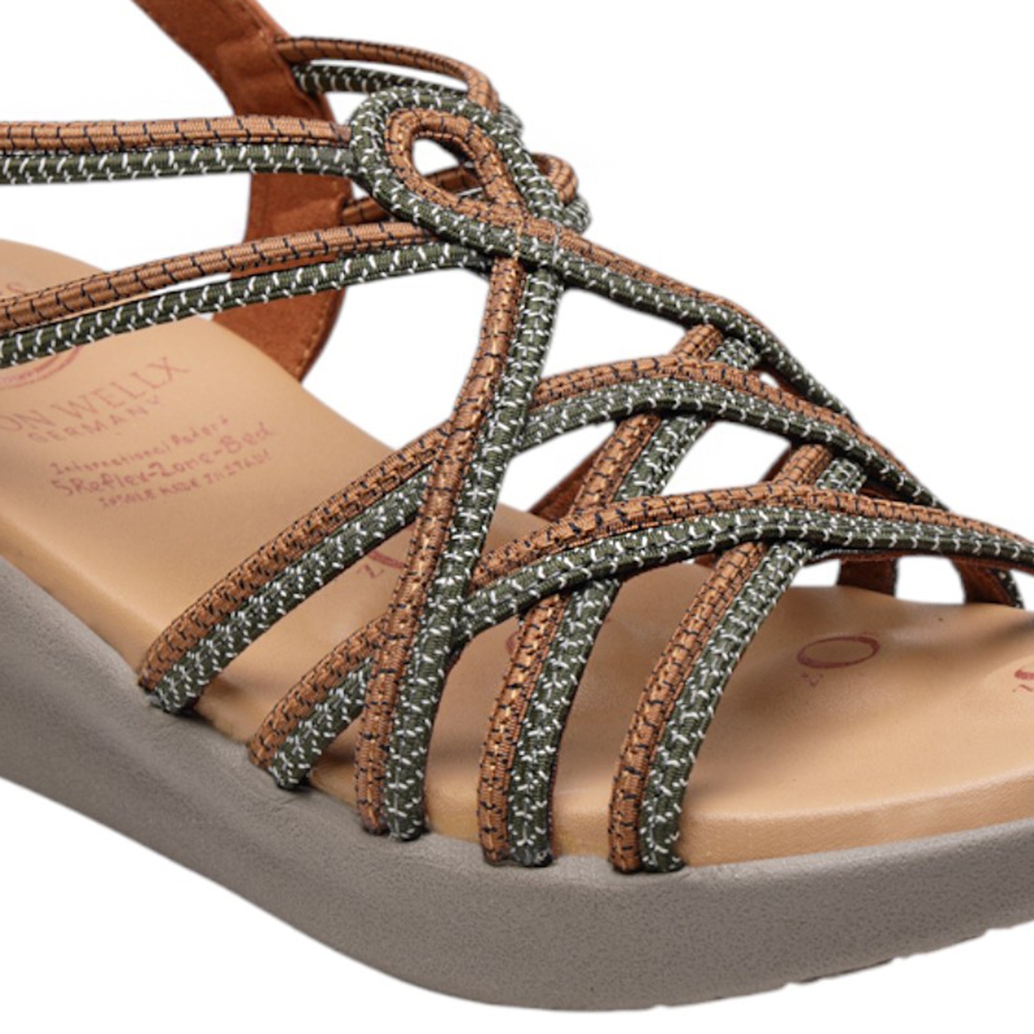 Earthy Elegance Women Woven Strap Slingback Sandals