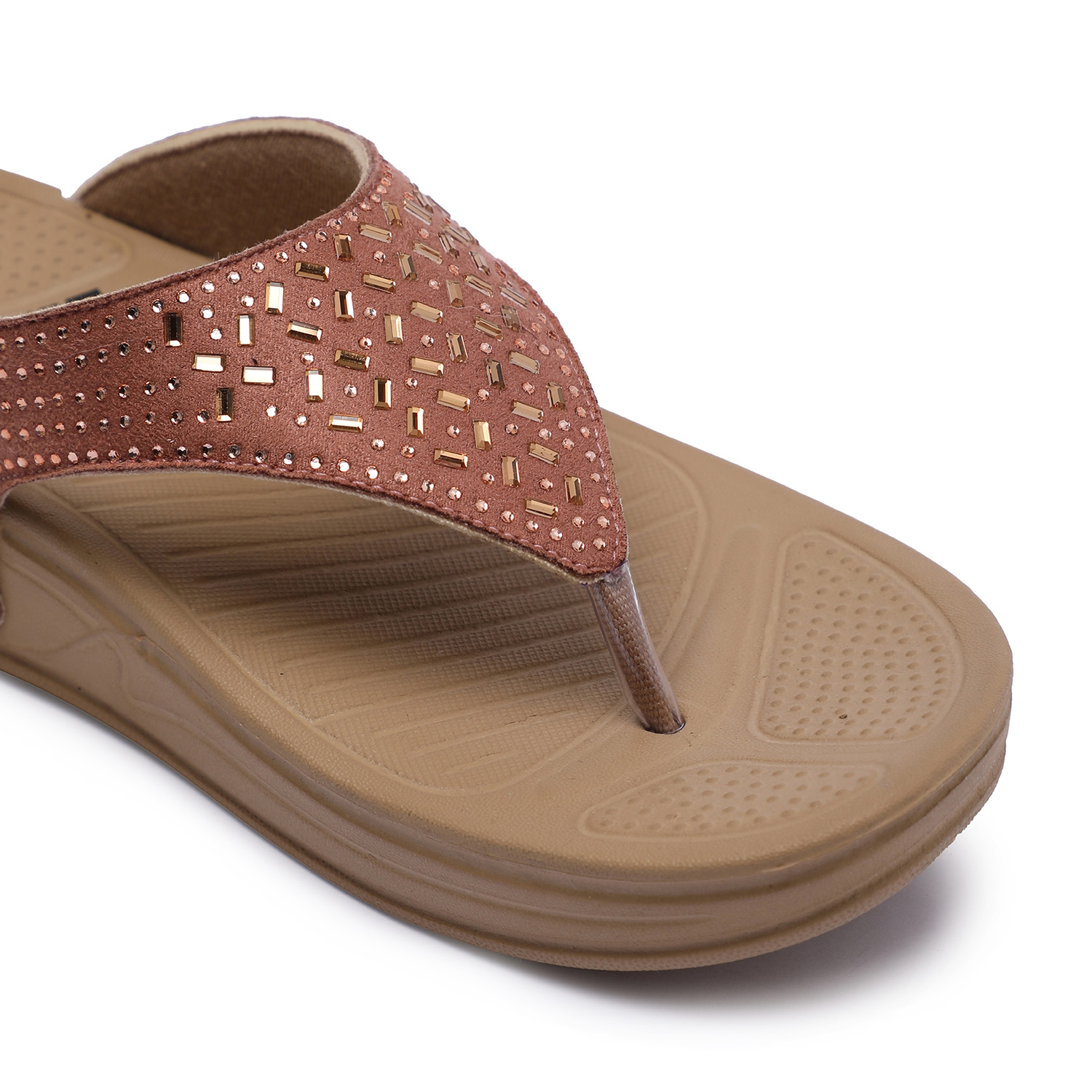 Peach Cutwork Design Women's Flip-Flops