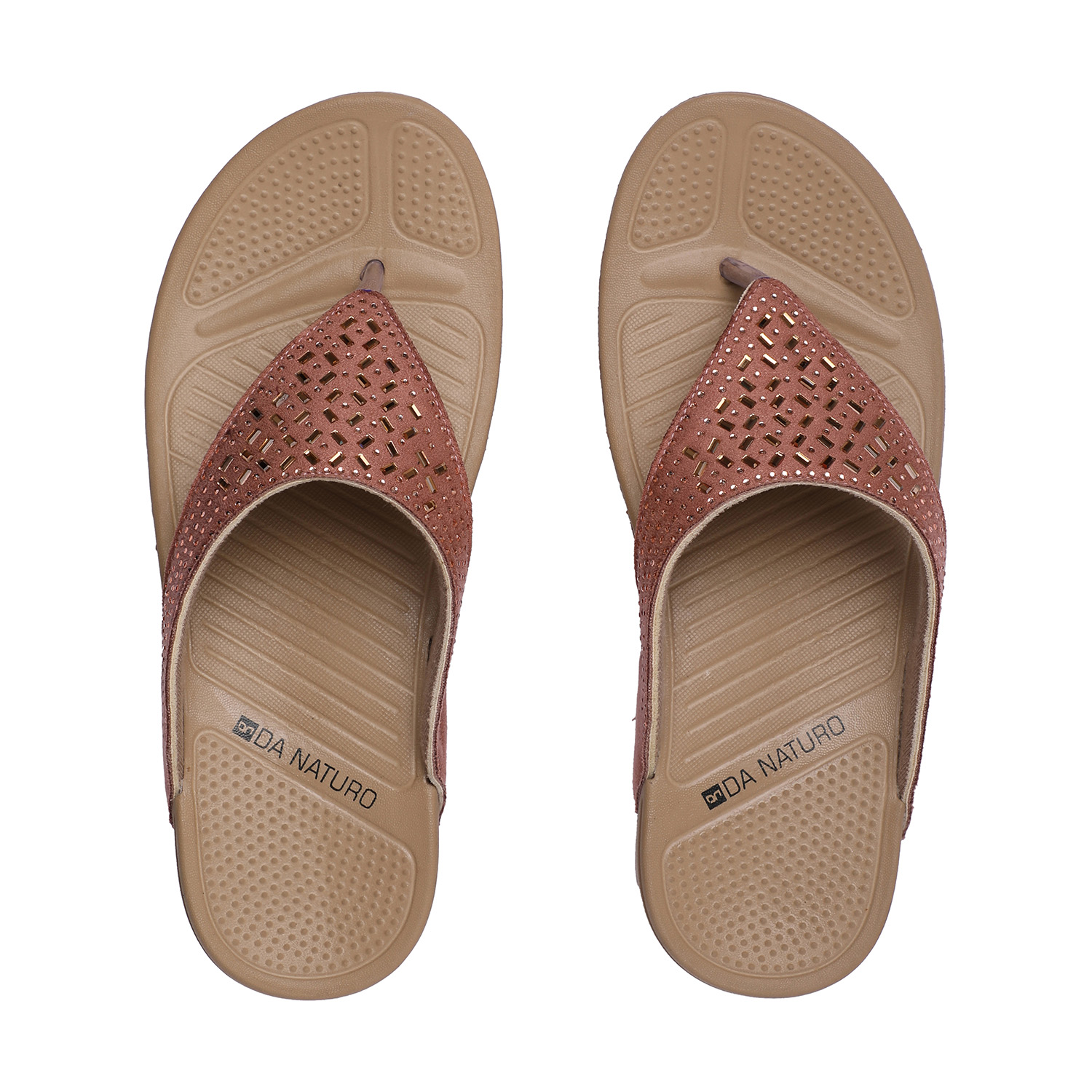 Peach Cutwork Design Women's Flip-Flops