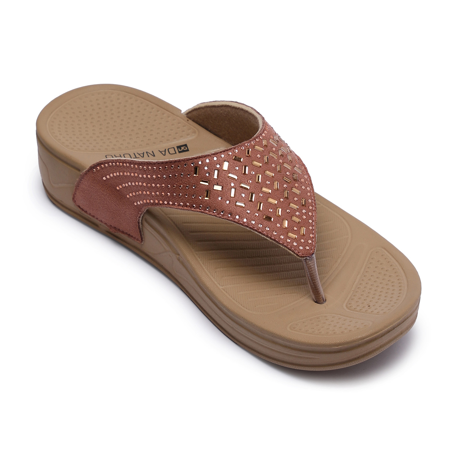 Peach Cutwork Design Women's Flip-Flops