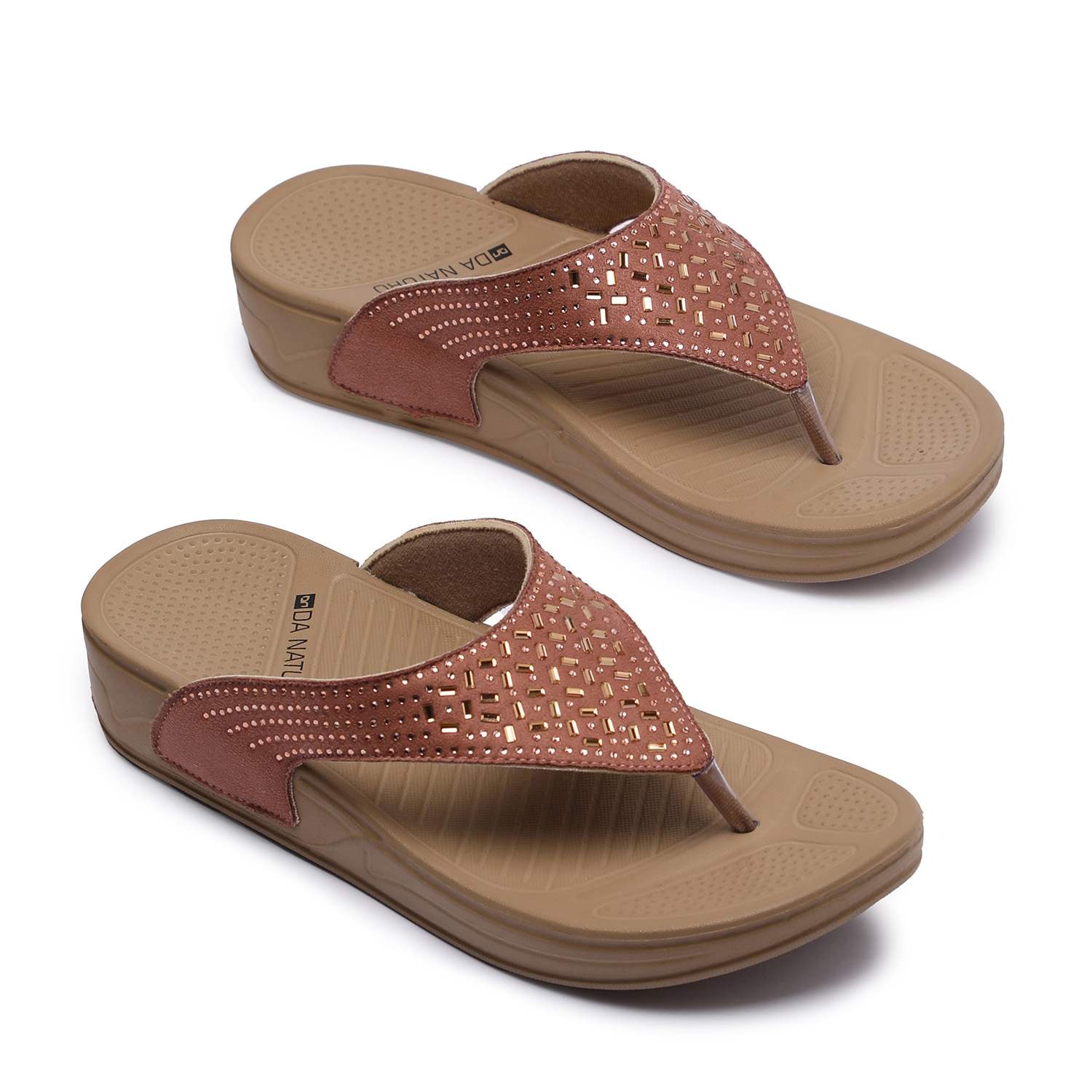 Peach Cutwork Design Women's Flip-Flops