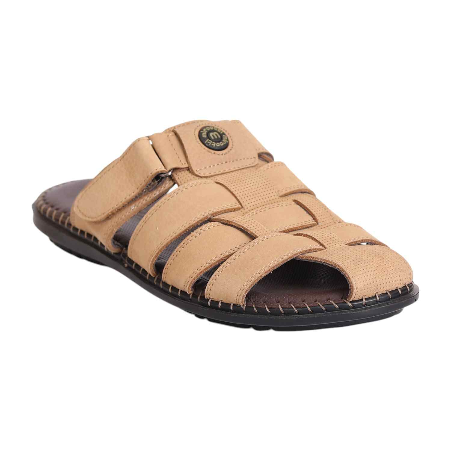 Men Classic Beige Velcro Fisherman Shoes