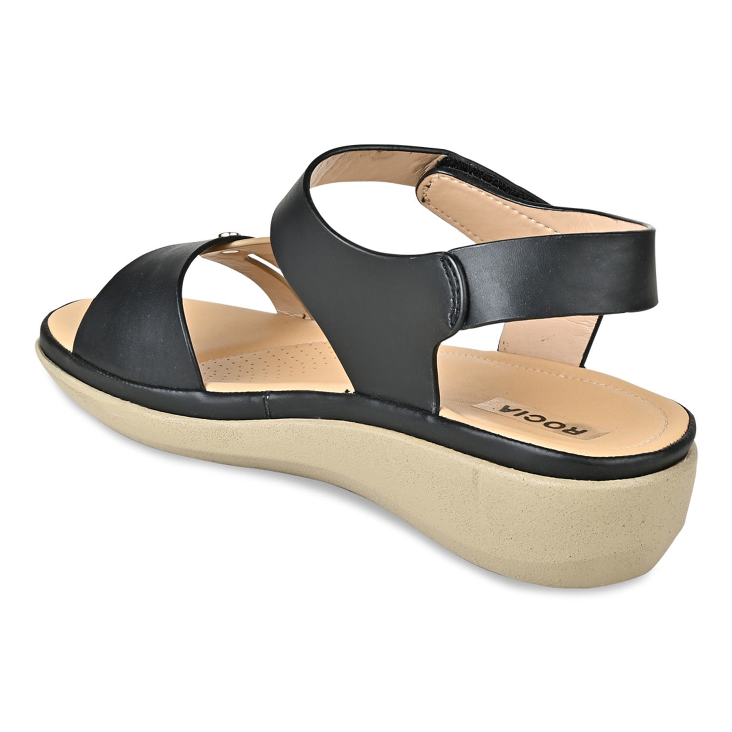 Black Women Comfort Flat Sandals