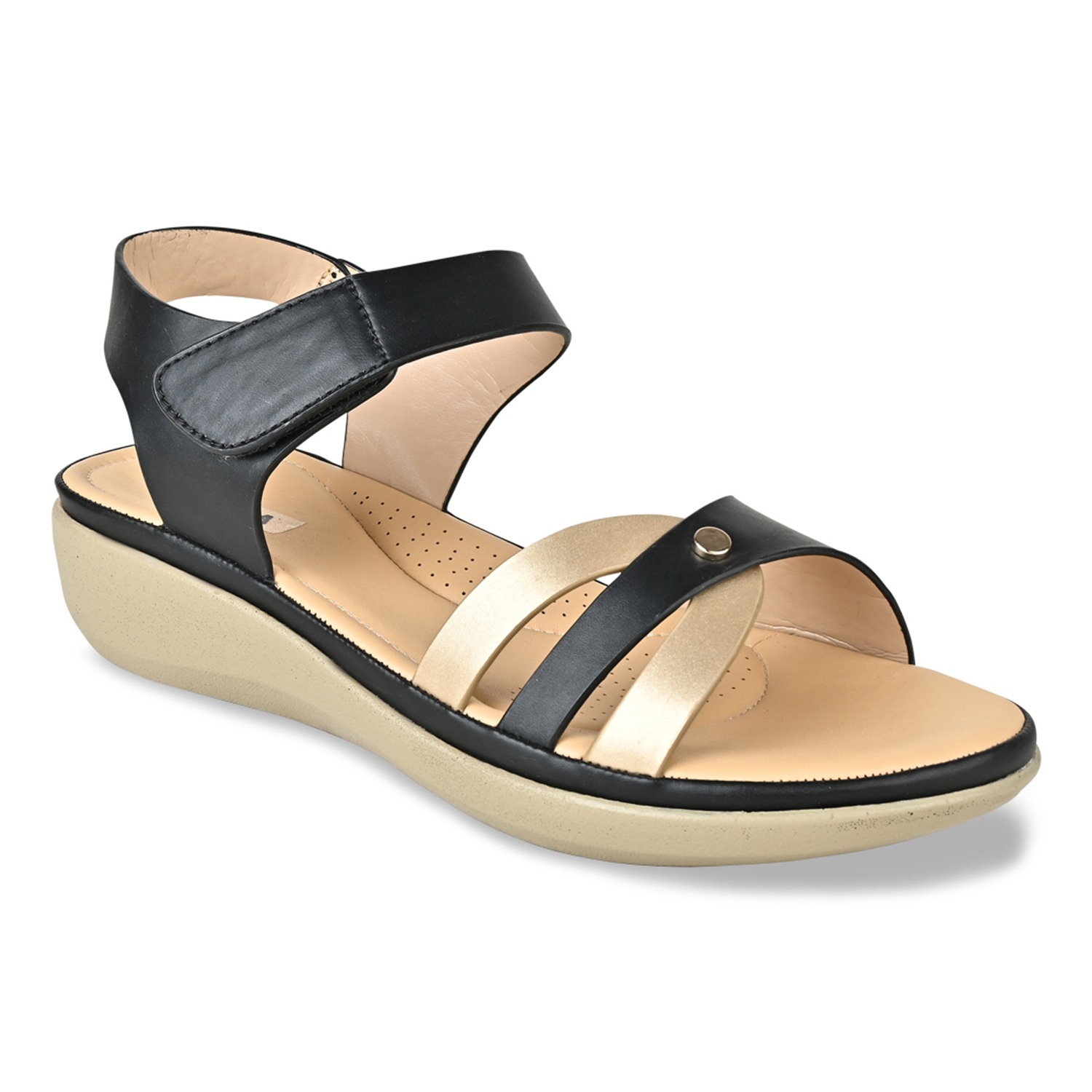 Black Women Comfort Flat Sandals