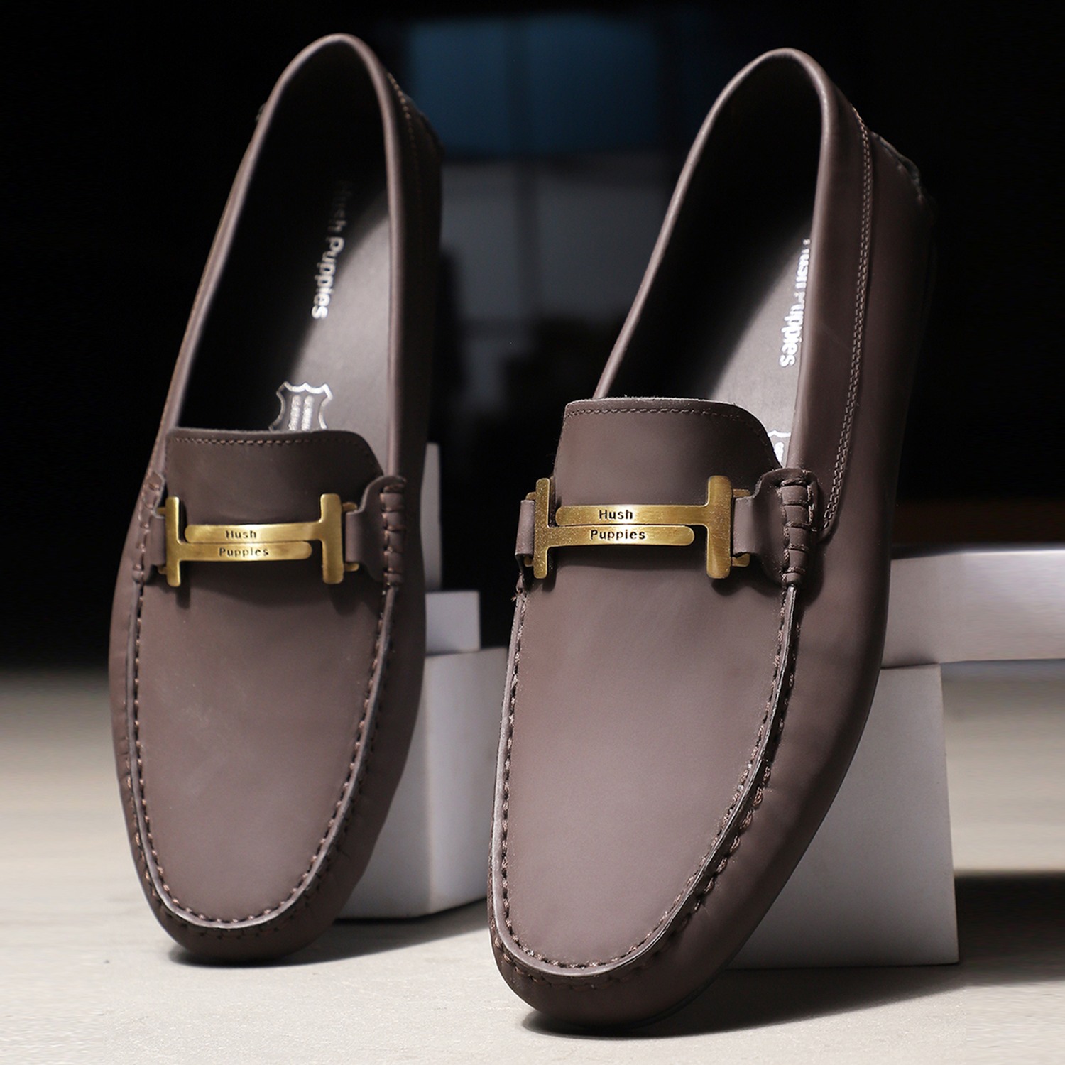 Jackson Satin Trim Brown Loafers For Men