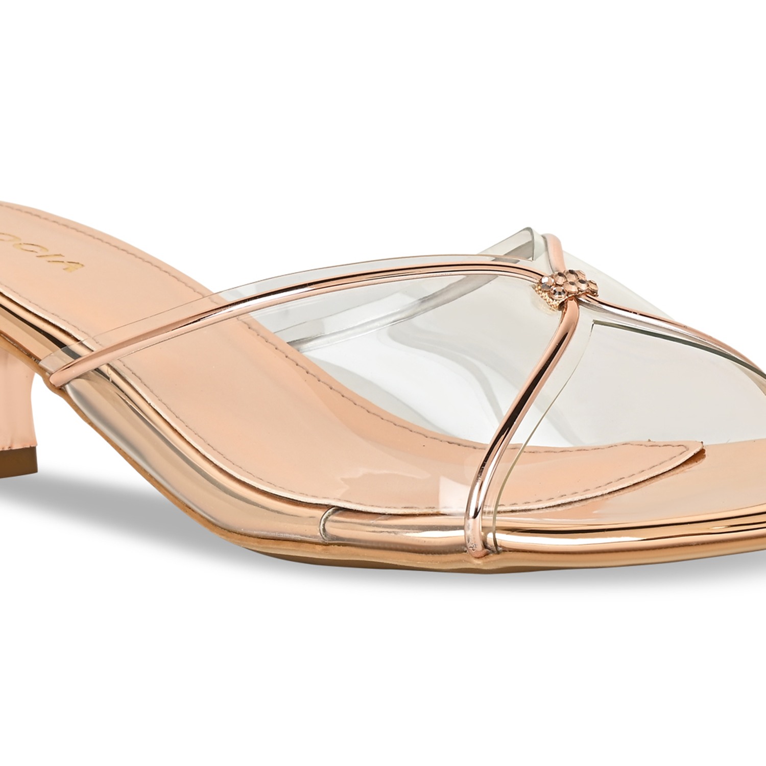 Women Vinyl Kitten Heel Sandal