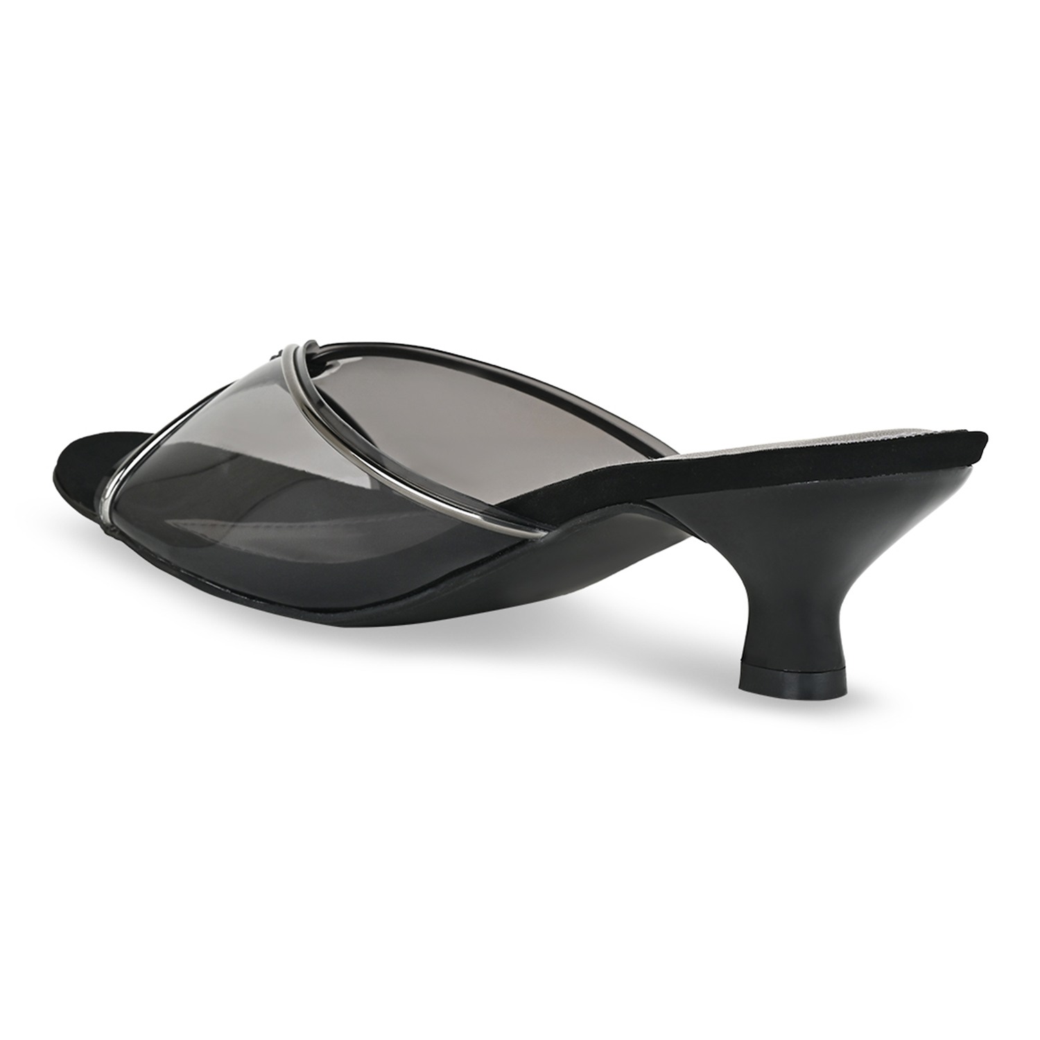 Women Vinyl Kitten Heel Sandal