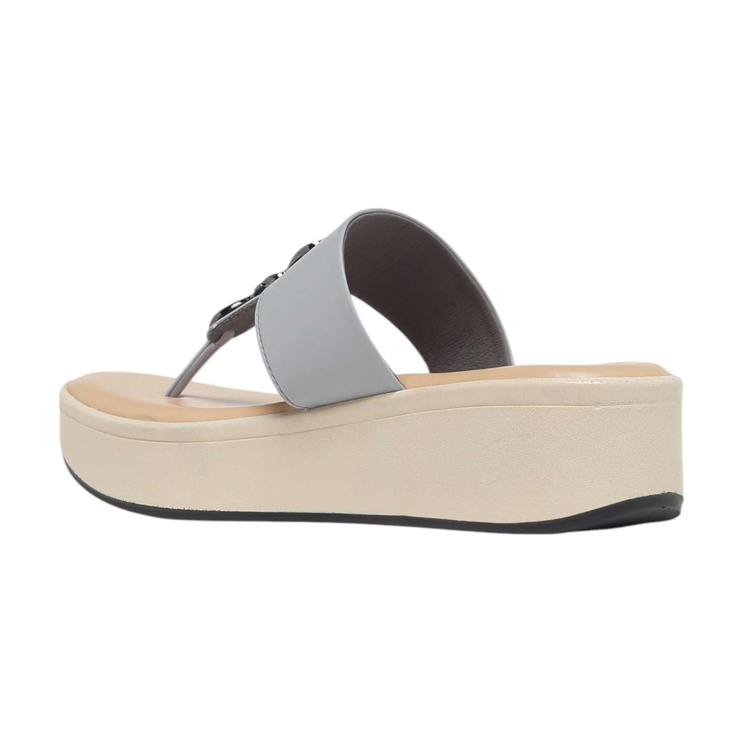 Monrow Thelema Grey Flatform Heels