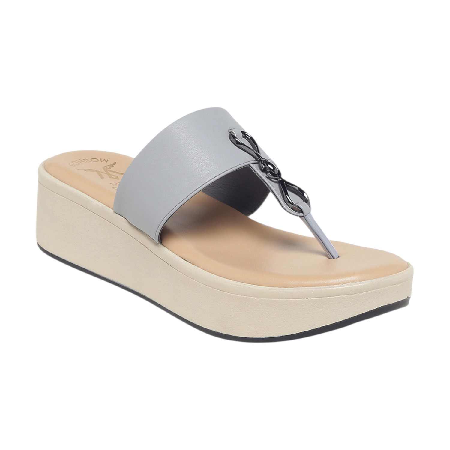 Monrow Thelema Grey Flatform Heels