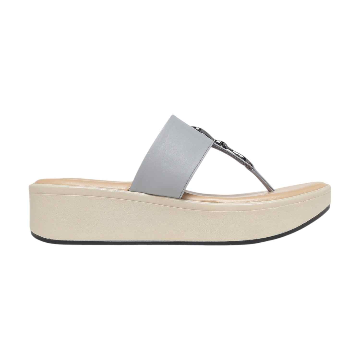 Monrow Thelema Grey Flatform Heels