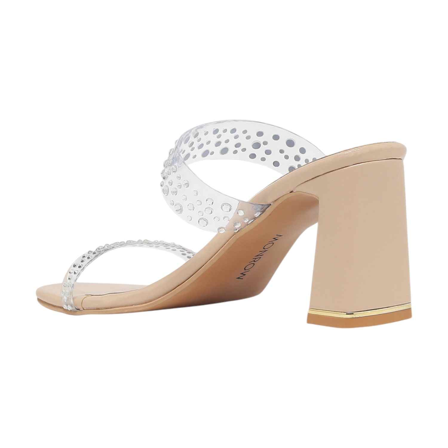Monrow Minaqo Nude Block Heels