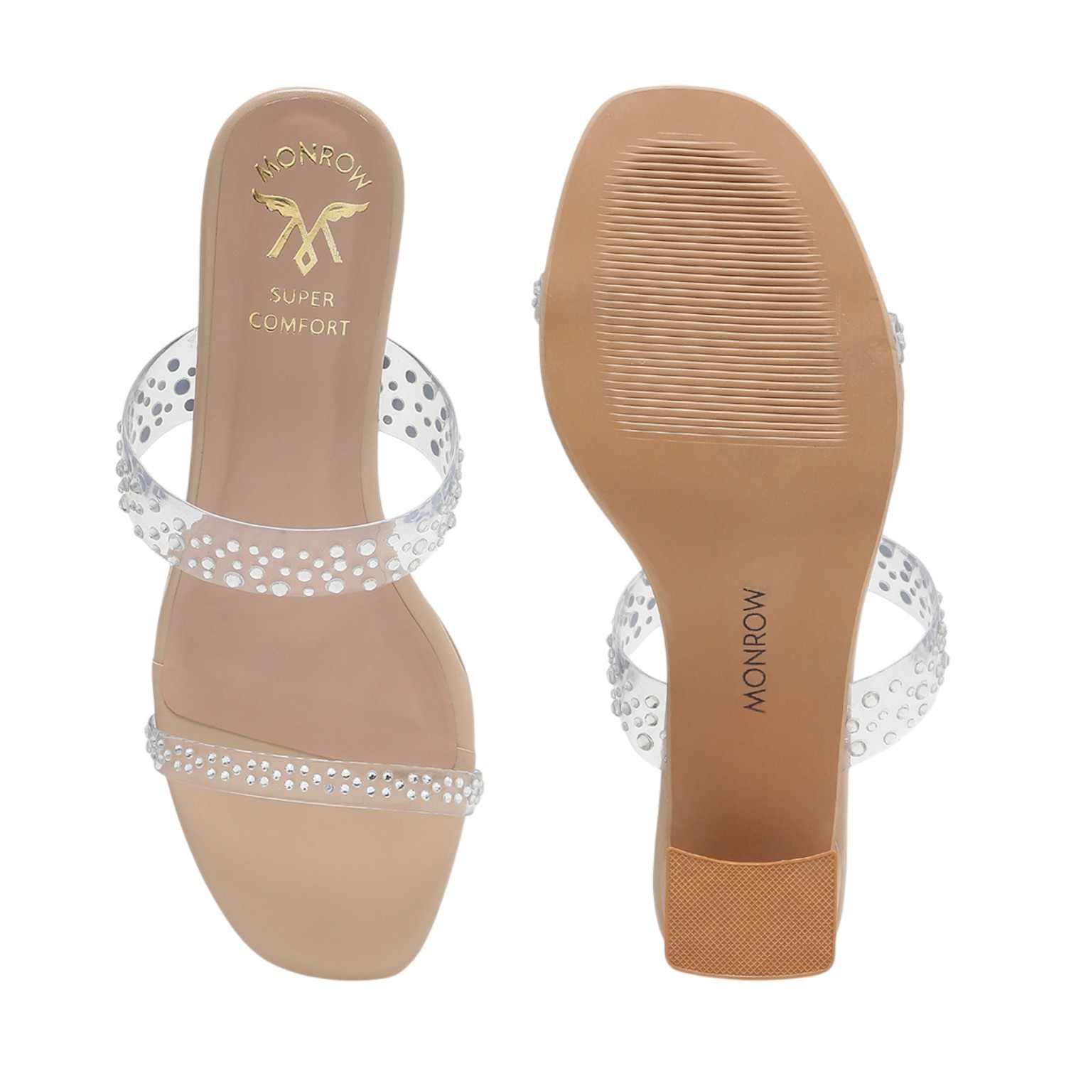 Monrow Minaqo Nude Block Heels