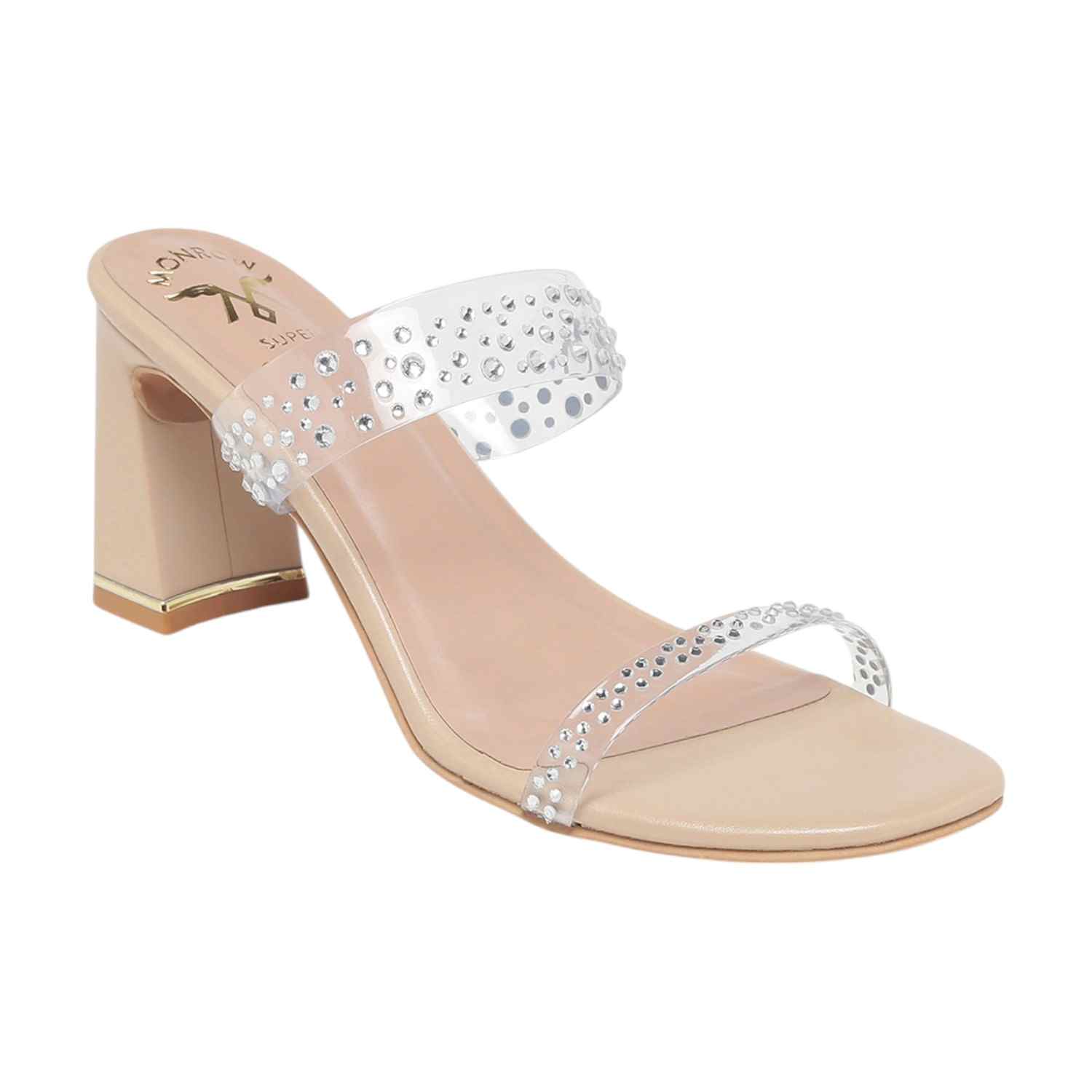 Monrow Minaqo Nude Block Heels