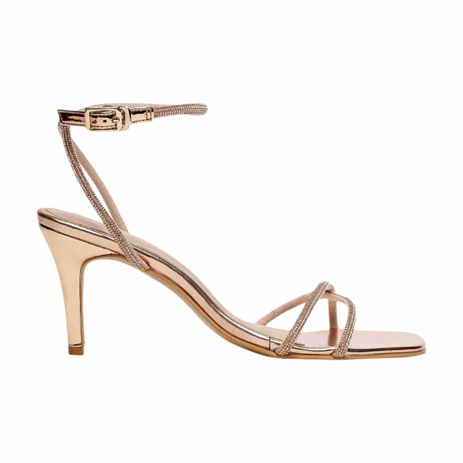 Monrow Ocean Rose Gold Kitten Heels