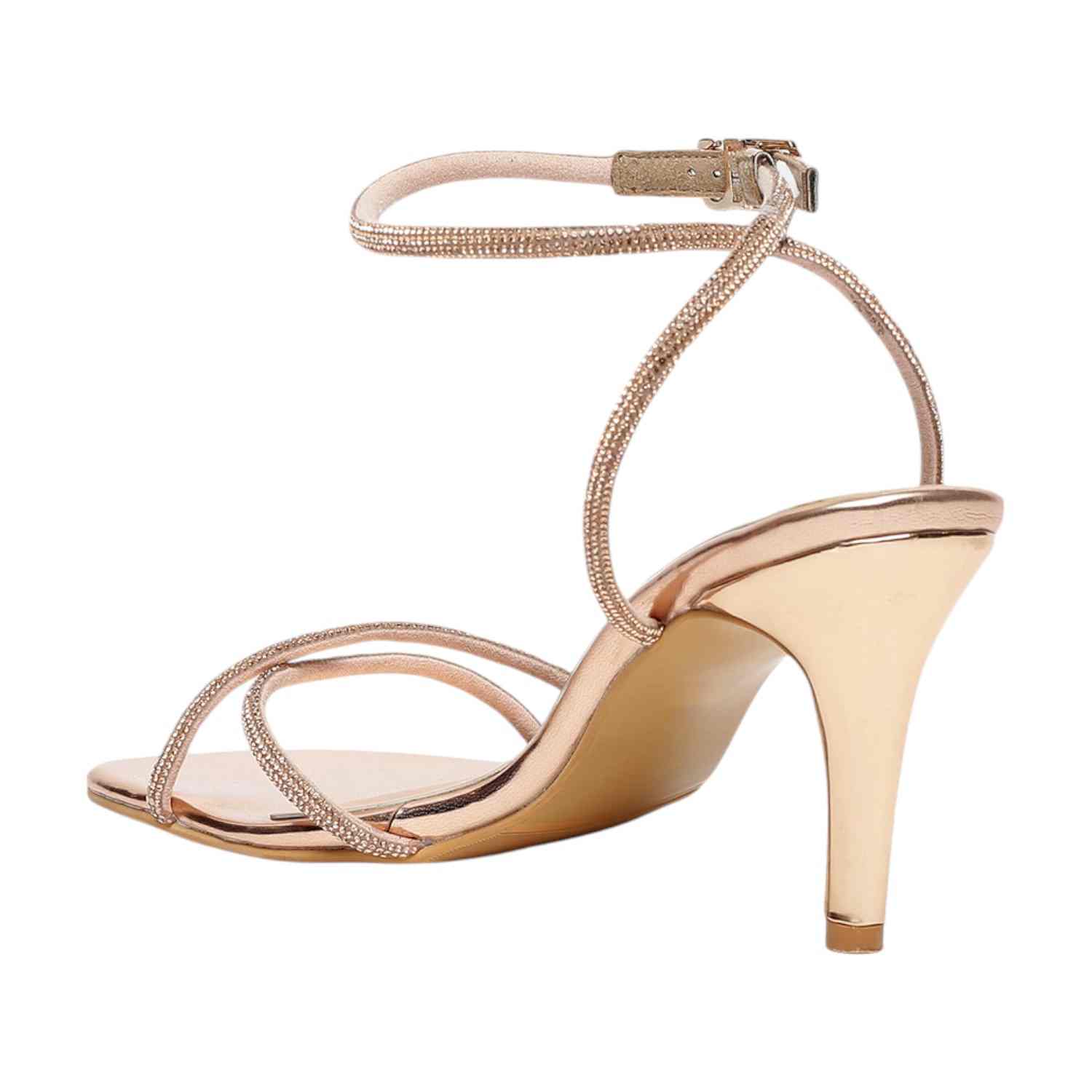 Monrow Ocean Rose Gold Kitten Heels