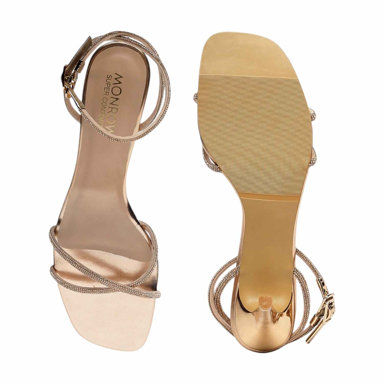 Monrow Ocean Rose Gold Kitten Heels