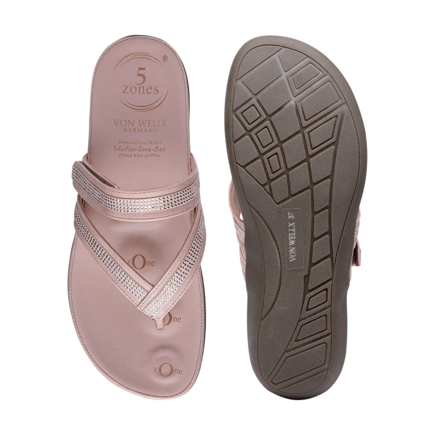 Women Gold-multi Casual Flat