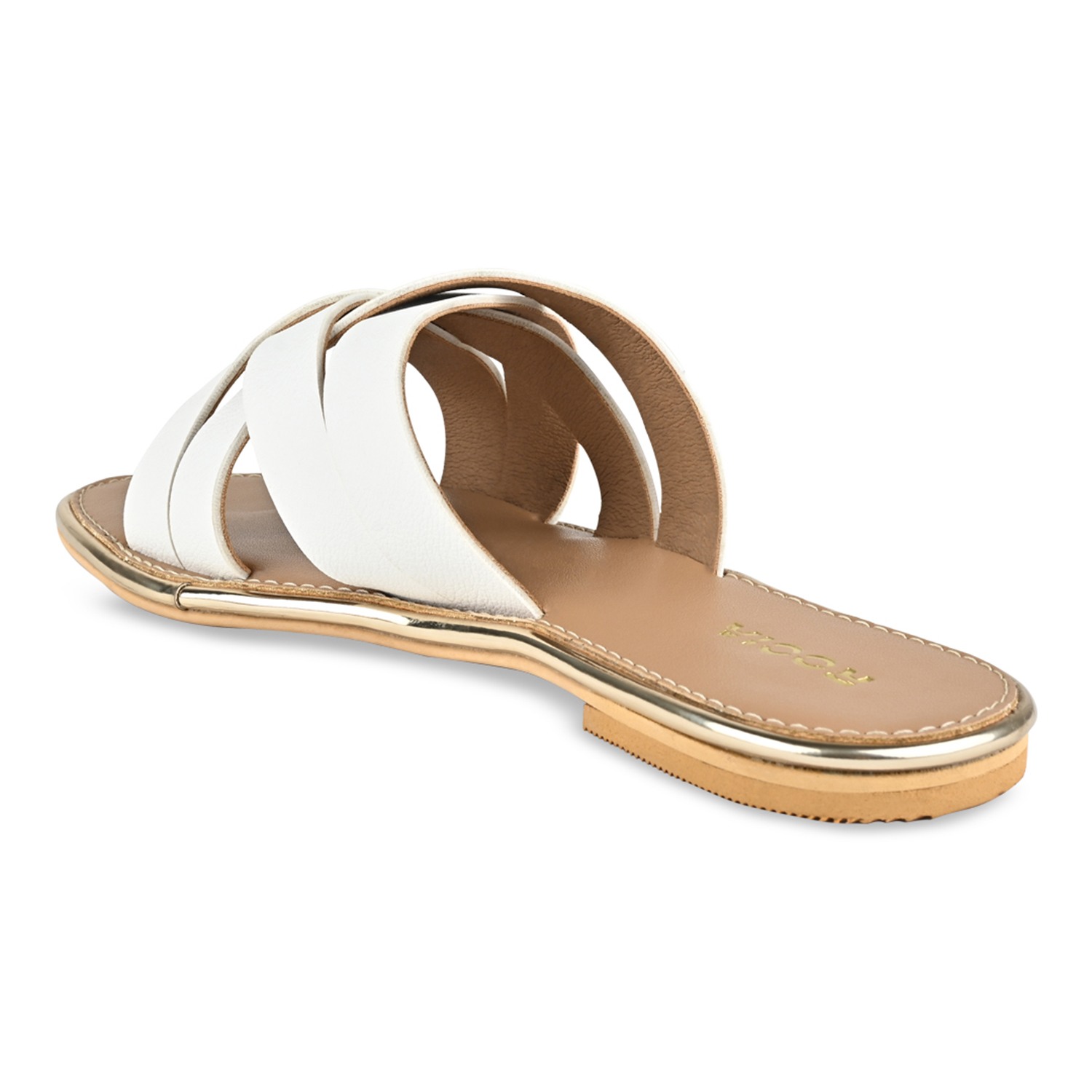 White Women Criss-Cross Flats