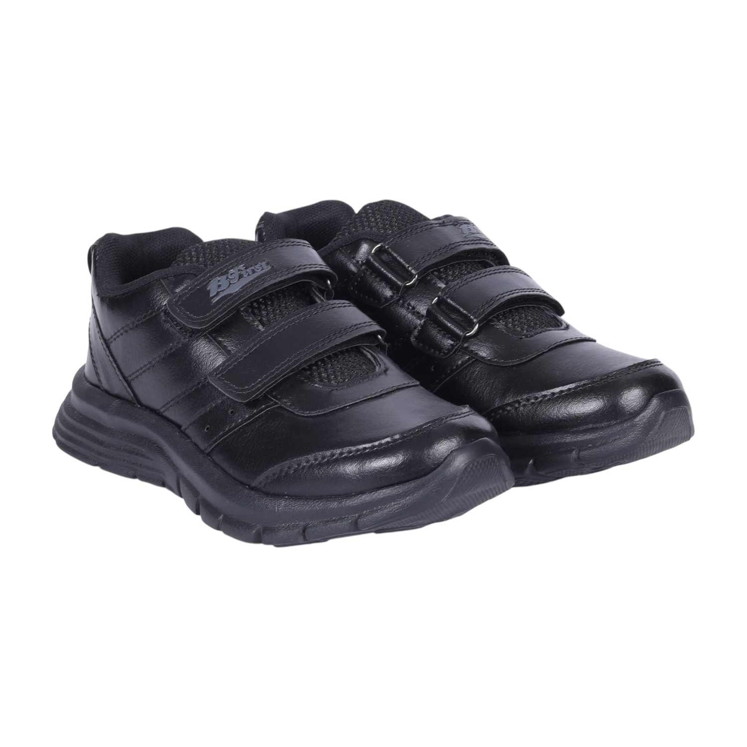 Black Velcro School Shoes For Kids