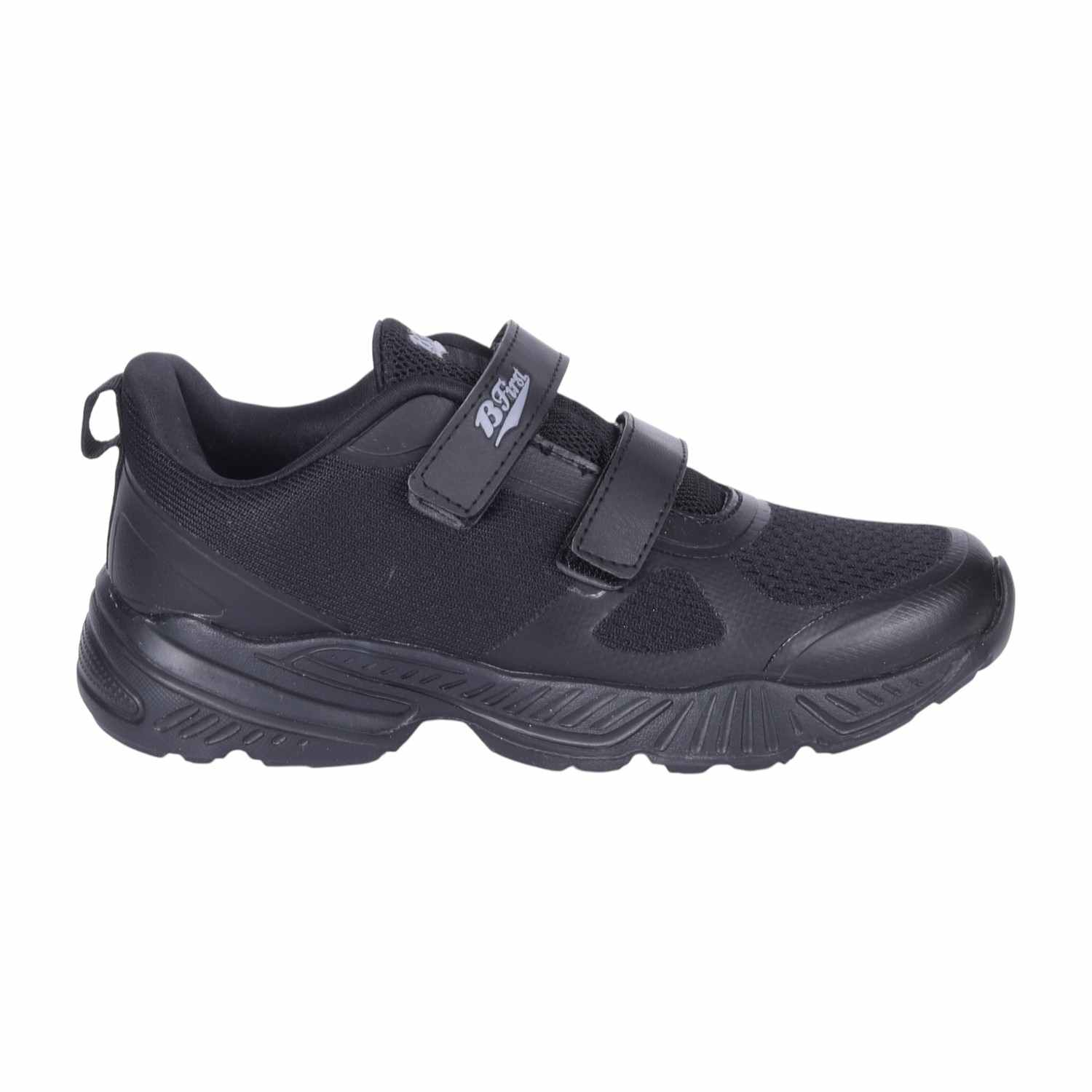 Black Velcro School Shoes For Kids