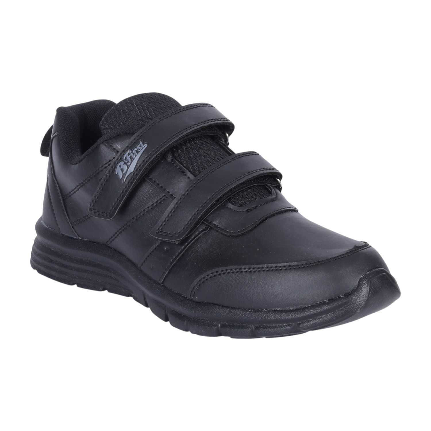 Black Velcro School Shoes For Kids