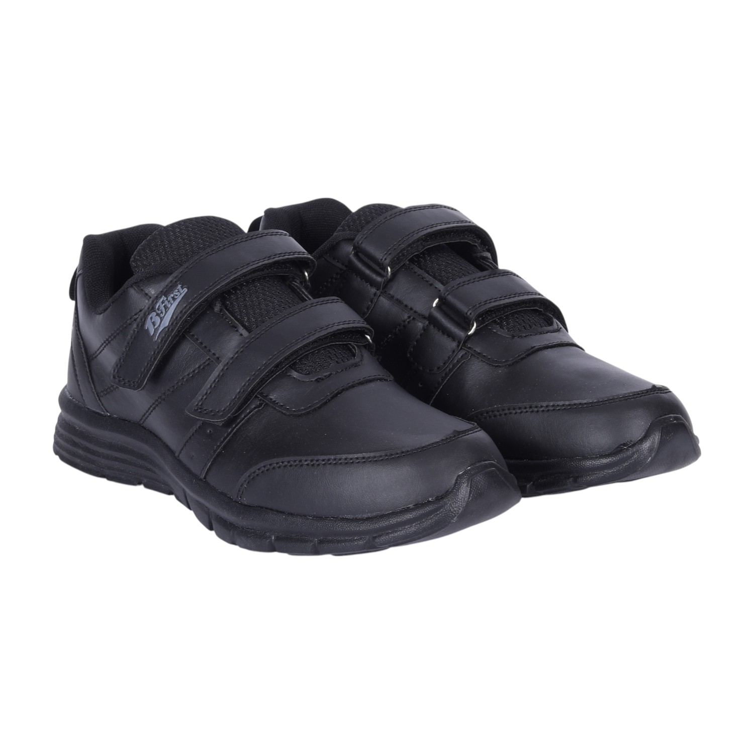 Black Velcro School Shoes For Kids
