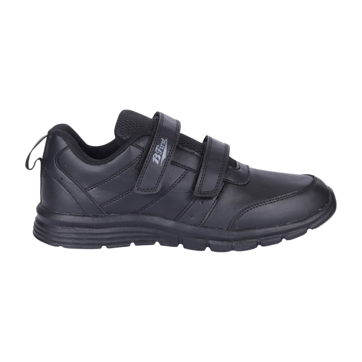 Black Velcro School Shoes For Kids