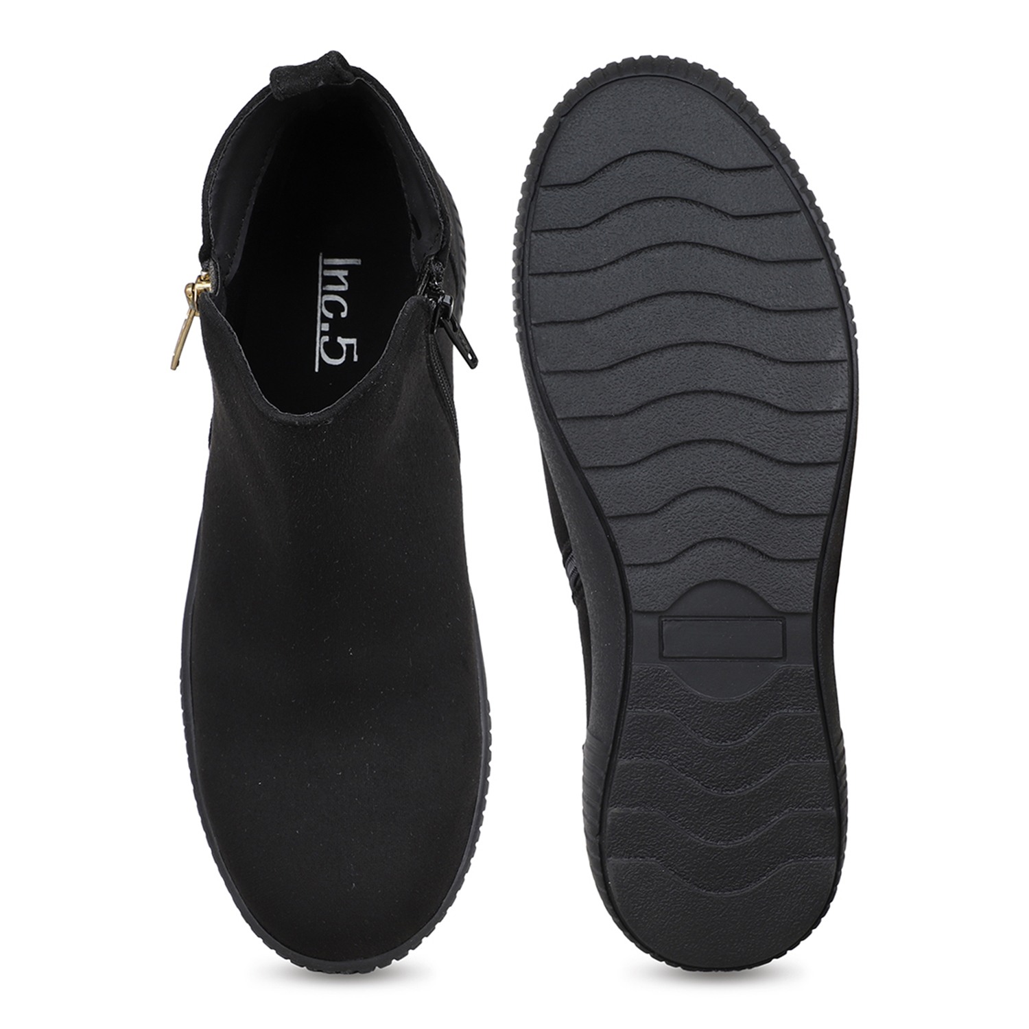 Inc.5 Womens Black Casual Solid Pattern Ankle Boots