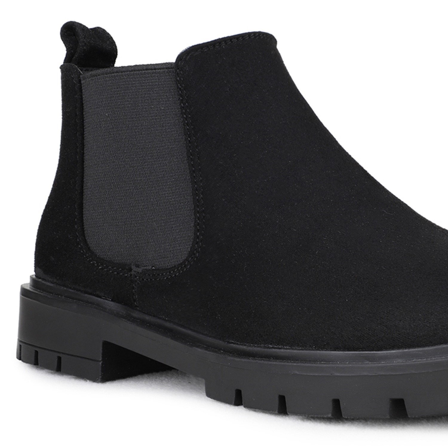Inc.5 Womens Black Casual Solid Chelsea Boots