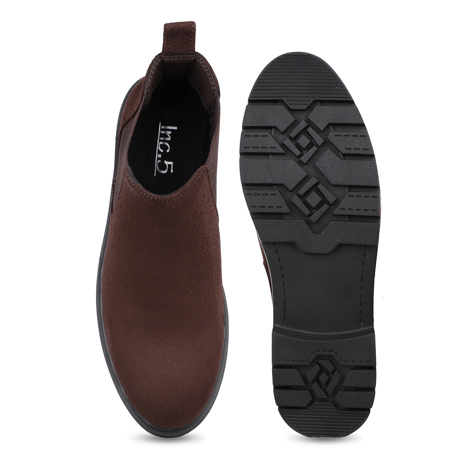 Inc.5 Womens Brown Casual Solid Chelsea Boots