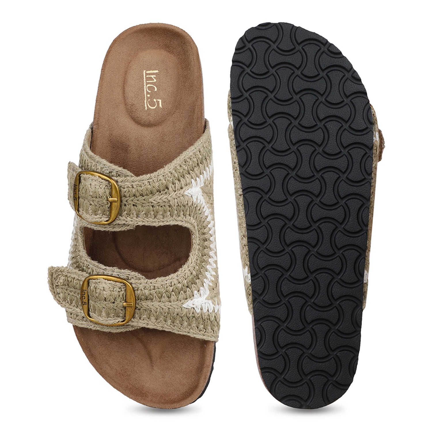 Inc.5 Women Green Sandals