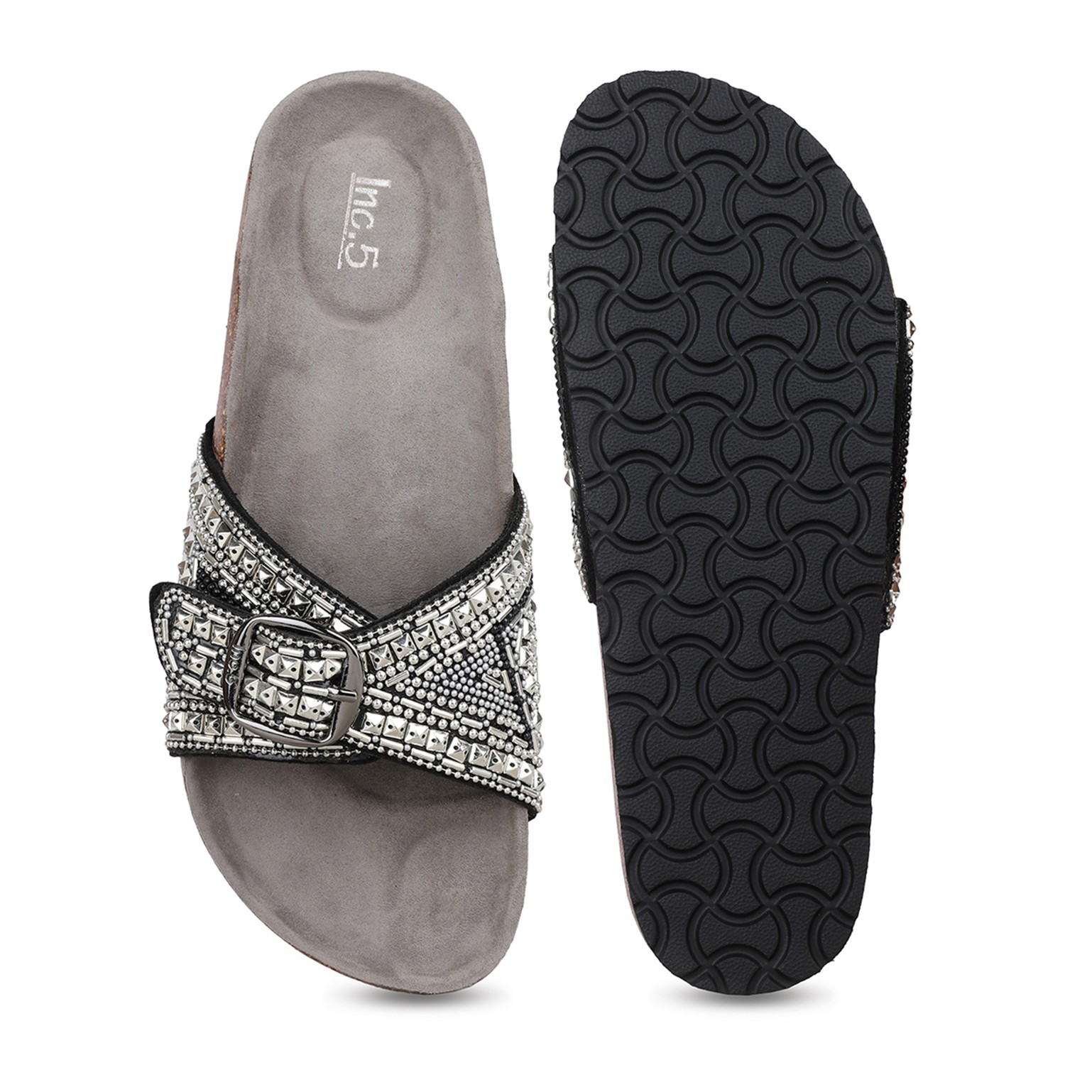 Inc.5 Women Silver Sandals
