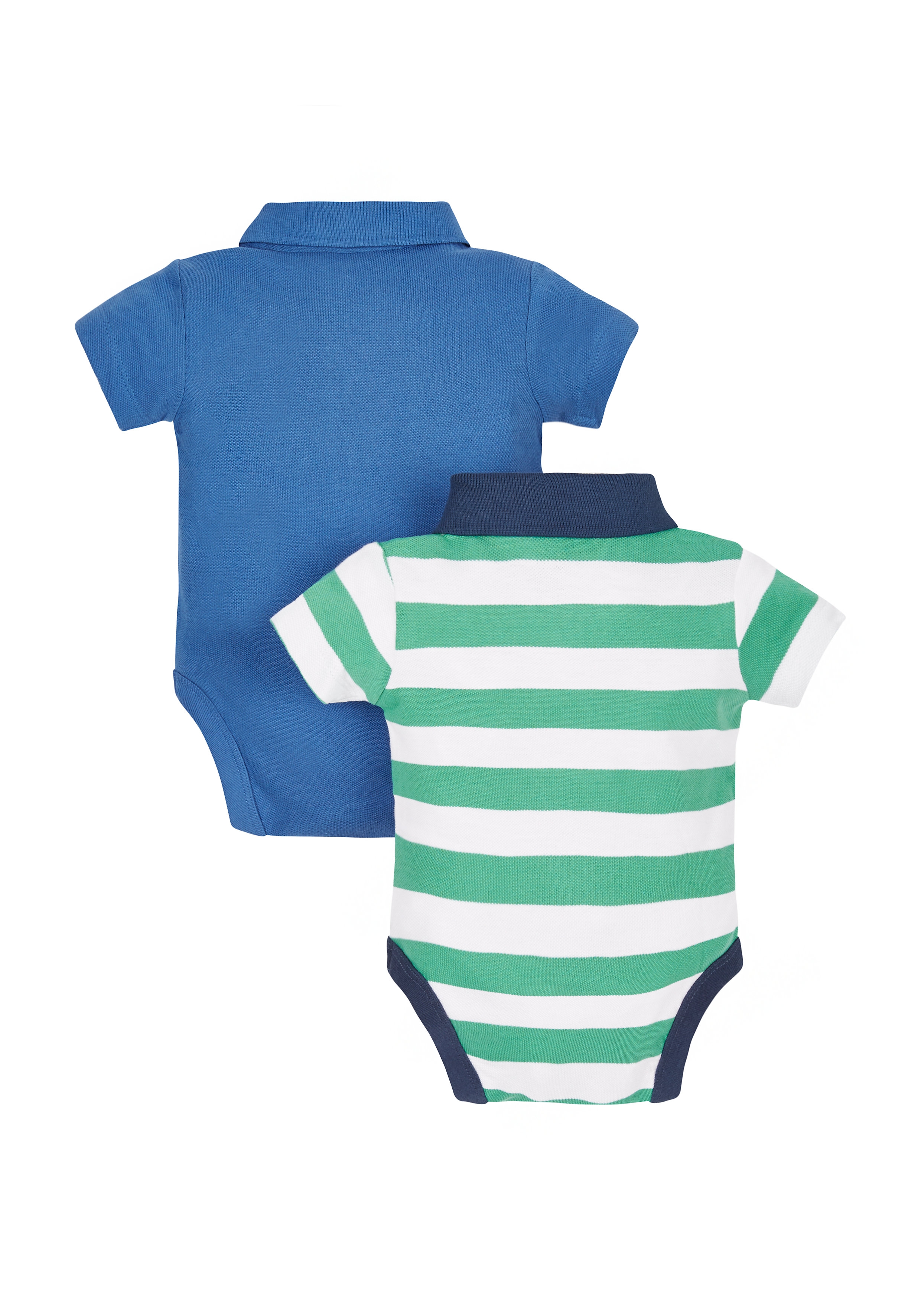Mothercare | Boys Pique Polo Bodysuits - Pack Of 2 - Multicolor 1