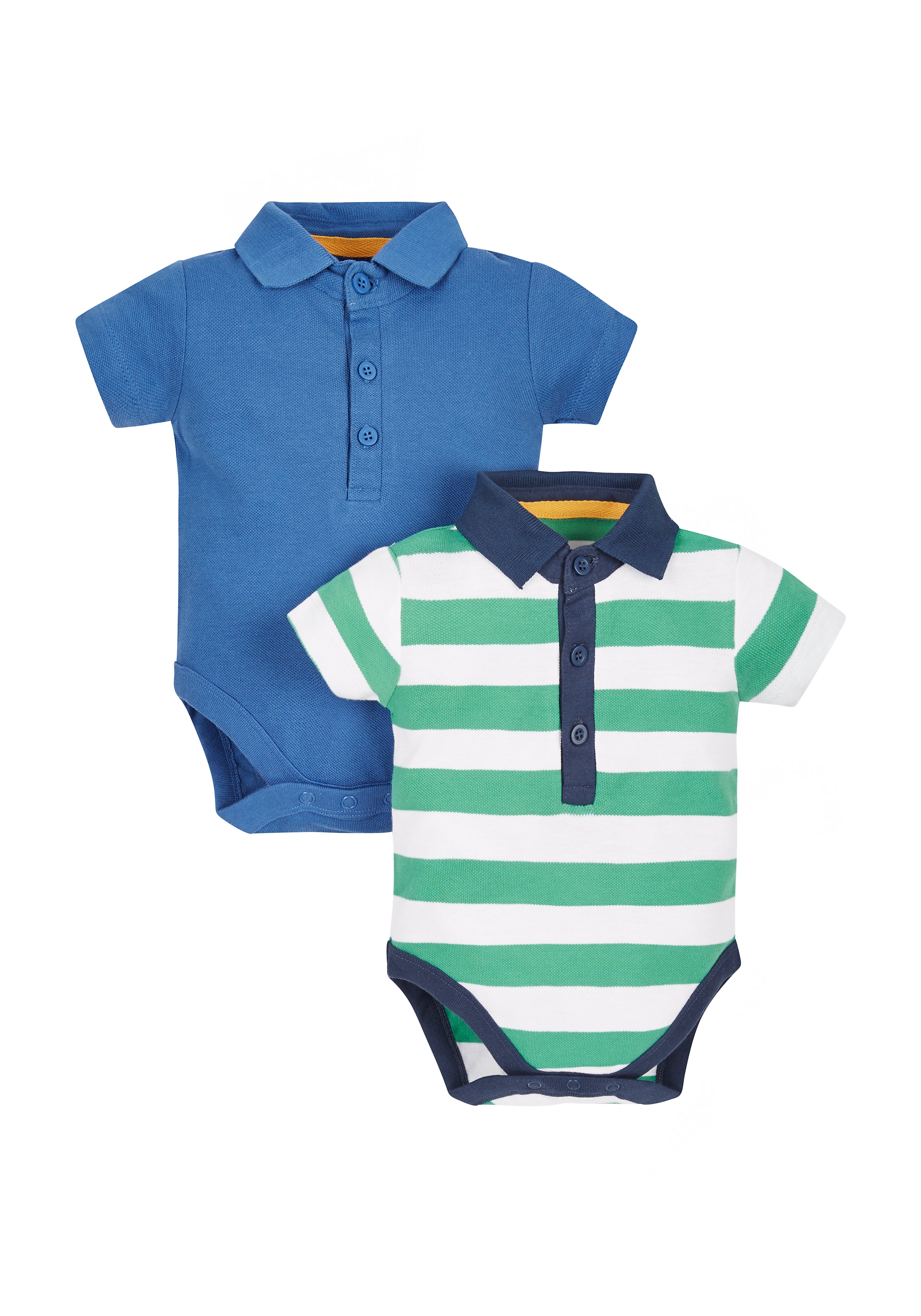 Mothercare | Boys Pique Polo Bodysuits - Pack Of 2 - Multicolor 0