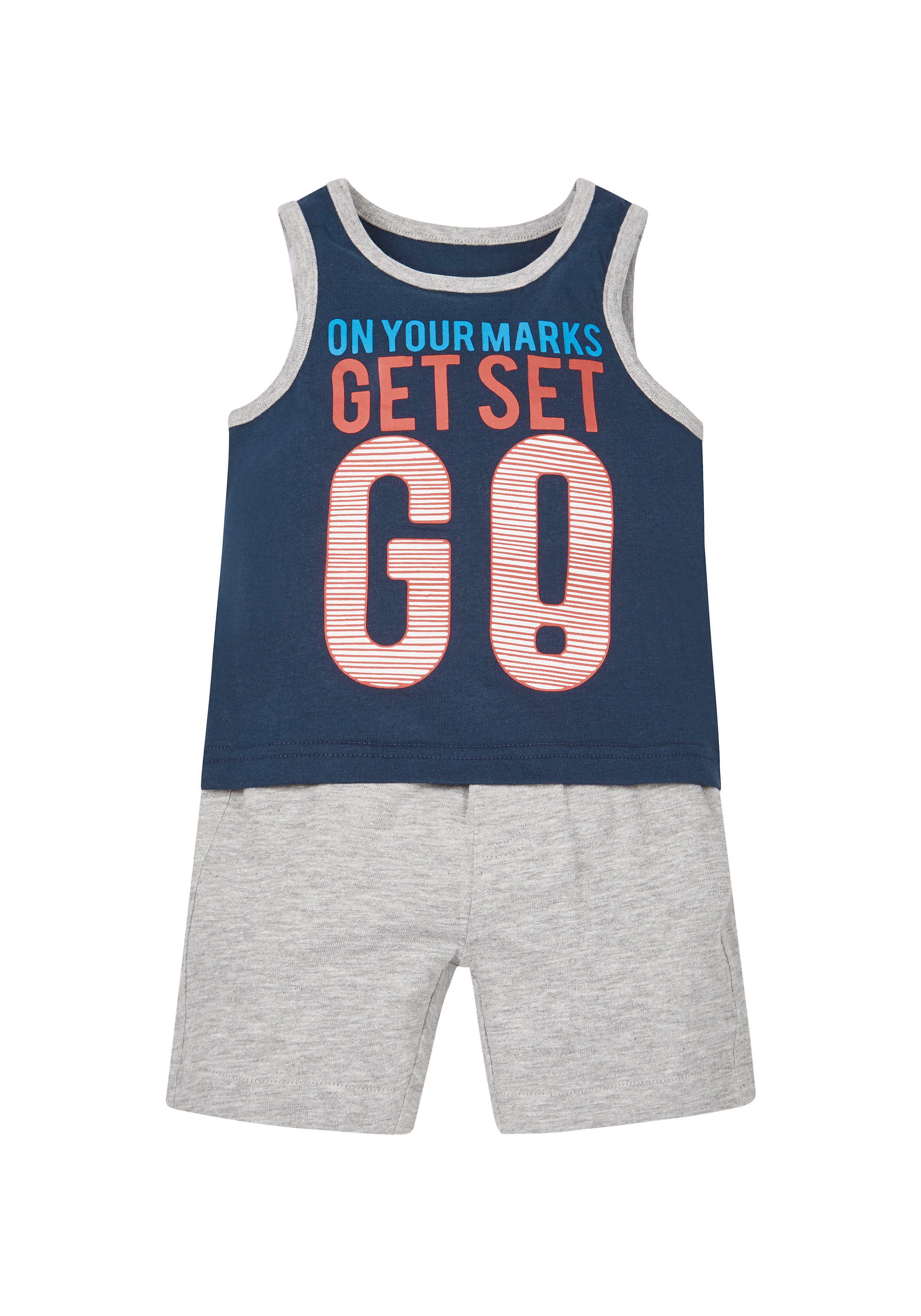 Mothercare | Boys Ready Set Go Vest And Shorts - Multicolor 0