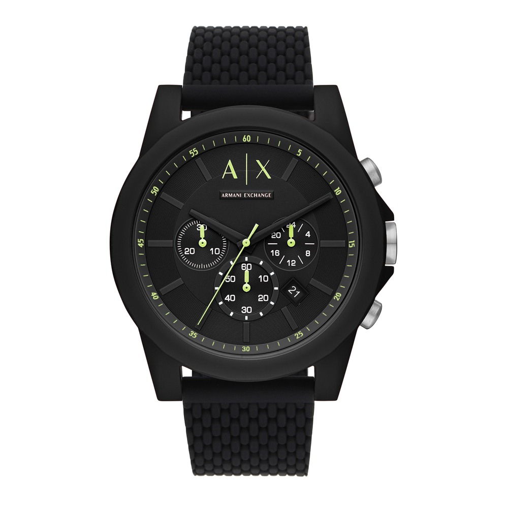 Armani exchange matte black watch outlet