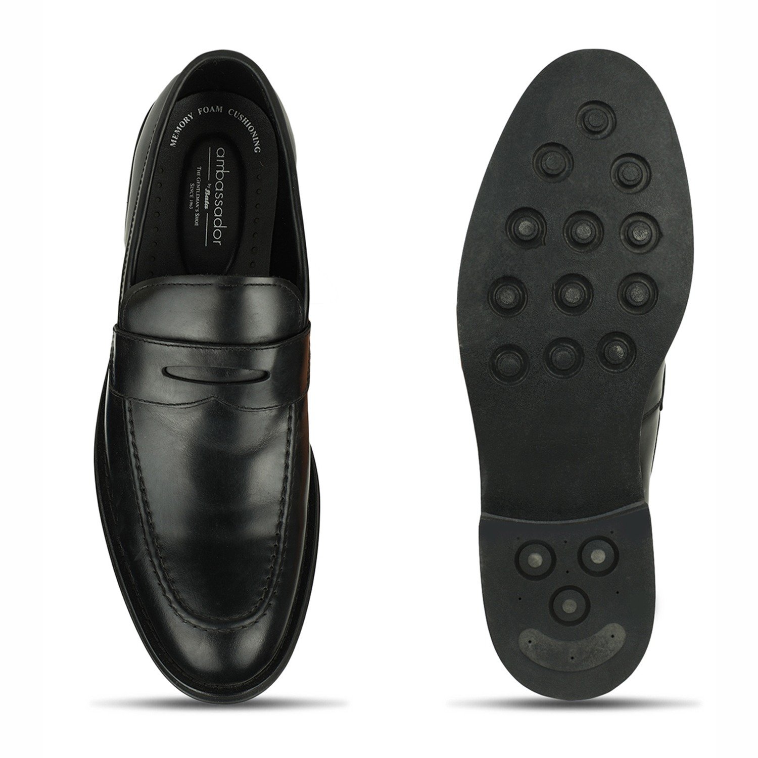Josh Saddel Black Casual Slip on Formal Shoes