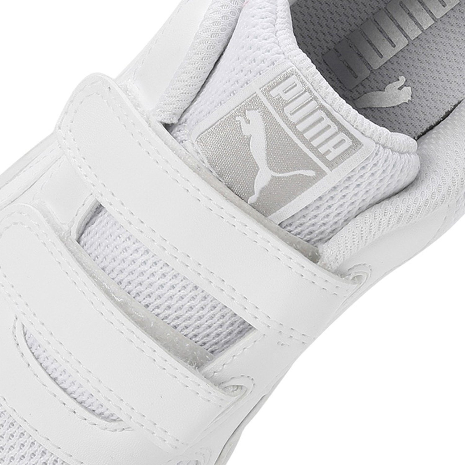 Unisex White Puma-Punch Comfort PS School Shoes
