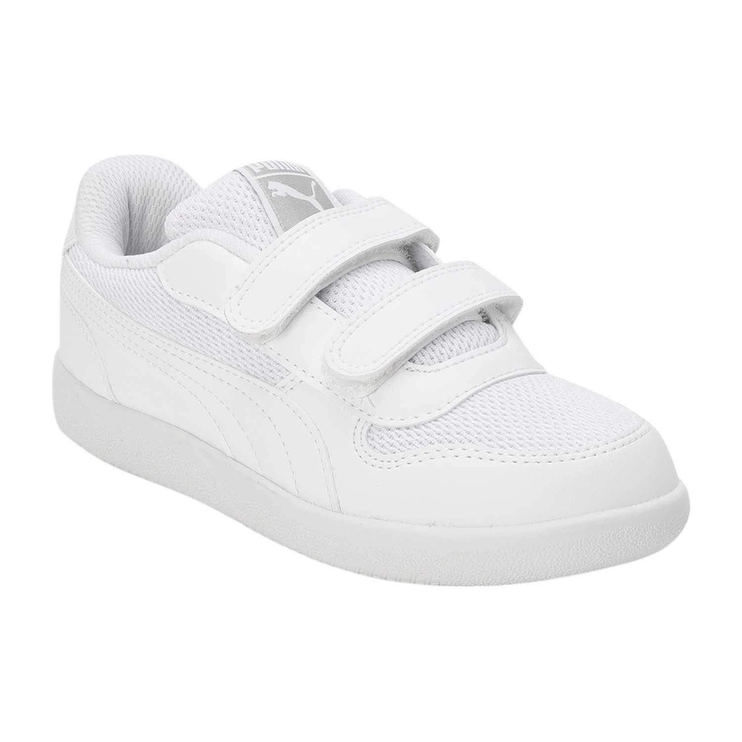 Unisex White Puma-Punch Comfort PS School Shoes